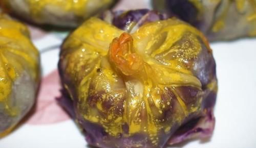 紫薯南瓜饺子包，咬一口就爆浆，鲜香入味，一口气吃3个都不够