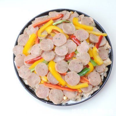 面包粒|#丘比三明治#烤爆汁肠仔玉米芝士层层三明治