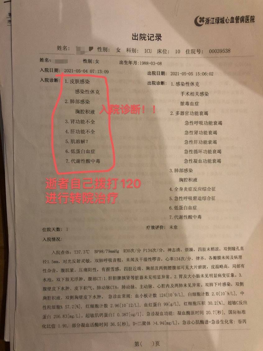 小冉|悲剧！杭州女子吸脂手术后全身多器官衰竭 两个月后抢救无效死亡