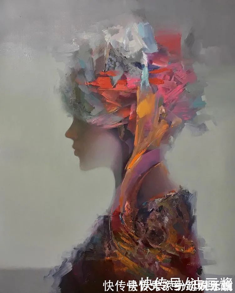 泰伊·金|他用刮刀和细腻的笔触,画出冲突感极强的女孩,比插画好看一万倍