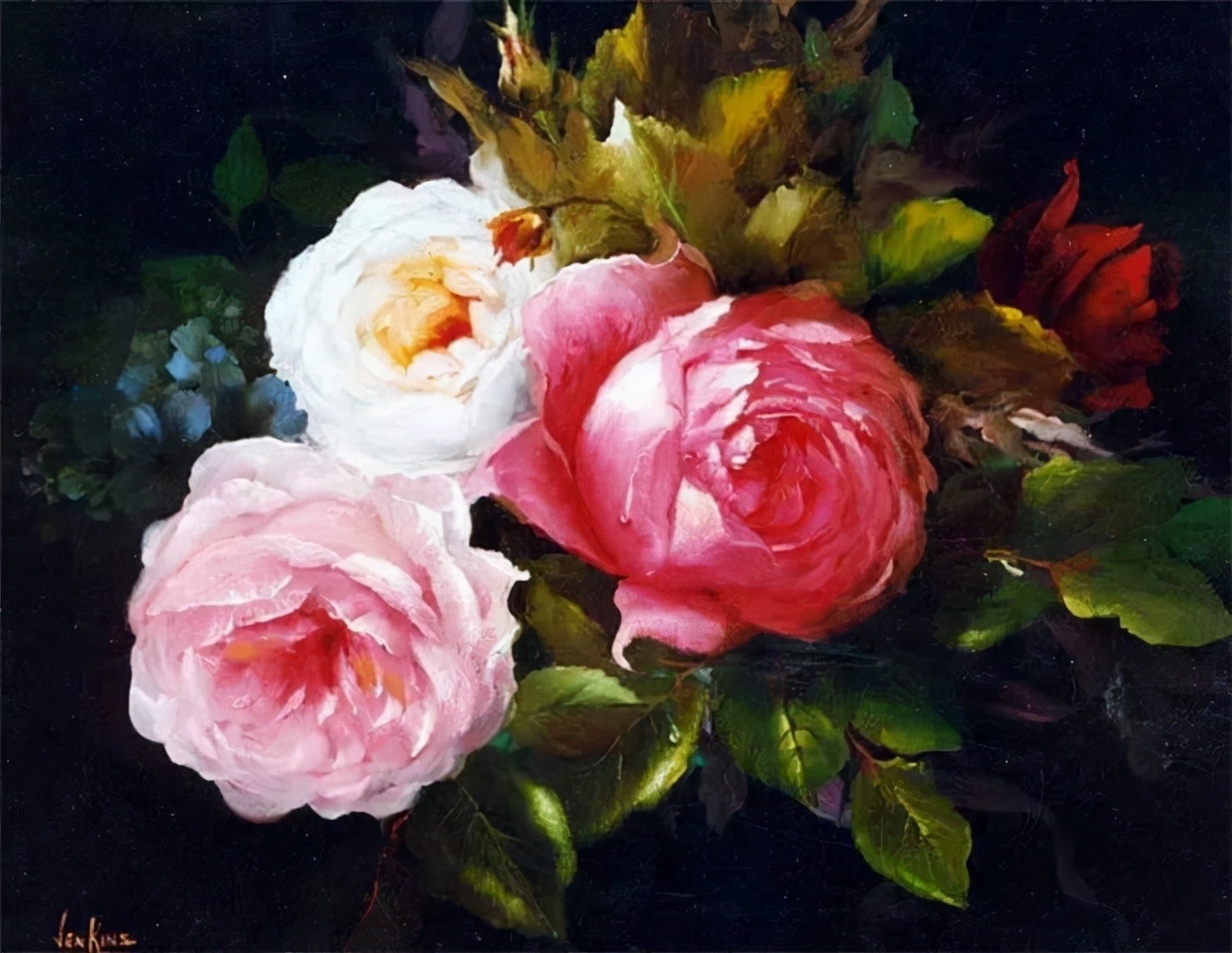 加里$这对老夫妇教授绘画40多年,画的花也太漂亮了!