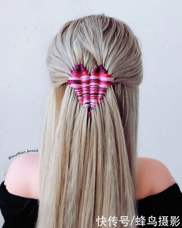 网红达人|65张编发照片,这哪是编头发分明是画画,图3这发型一次要半天