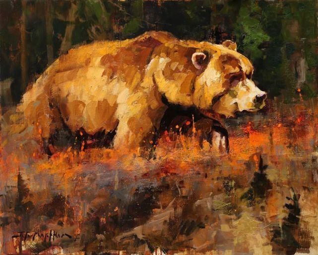 马克汉姆$动物锦集,加拿大画家杰里·马克汉姆作品欣赏