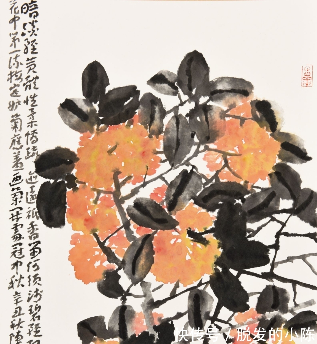 上海市&海派著名画家,陈琪先生的四季水墨花卉赏读