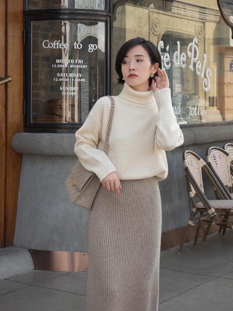 高领 百变冬日“毛衣”搭配指南,30+女性穿了时尚大方,让你格调满满