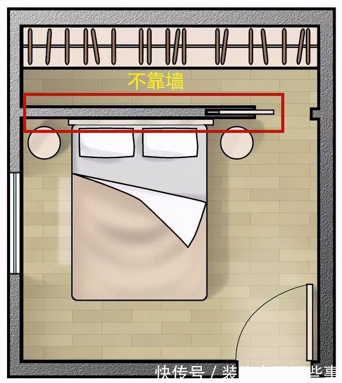 睡眠质量|别再把卧室床靠墙摆放了,往前挪80公分,居然“多出”了一个衣帽间