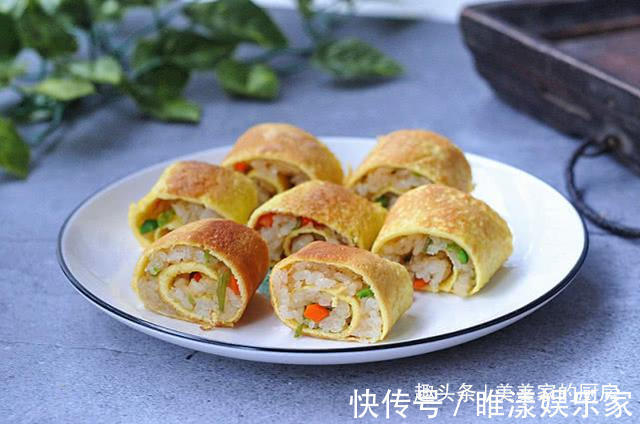 青豆|早餐不必太复杂,儿子最爱这,蒸一蒸卷一卷,比馒头省事比烧卖香