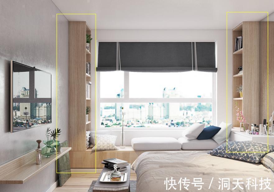 多层架|2021年卧室都流行这么装了,衣柜+飘窗做一体化设计,最少能省5㎡