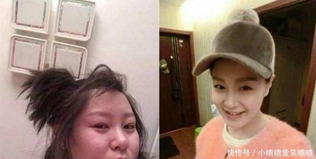 女神在家的模样,素颜头发散乱,这差别真不是一般大