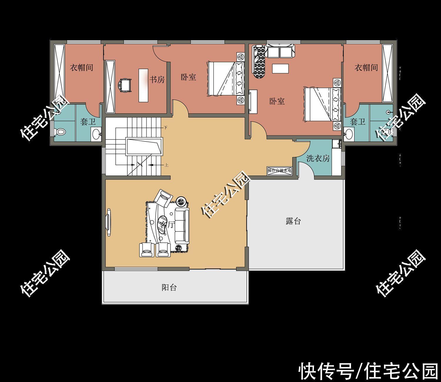 户型|15套挑空客厅户型,专为农村老百姓设计,2021年这样建房面子十足