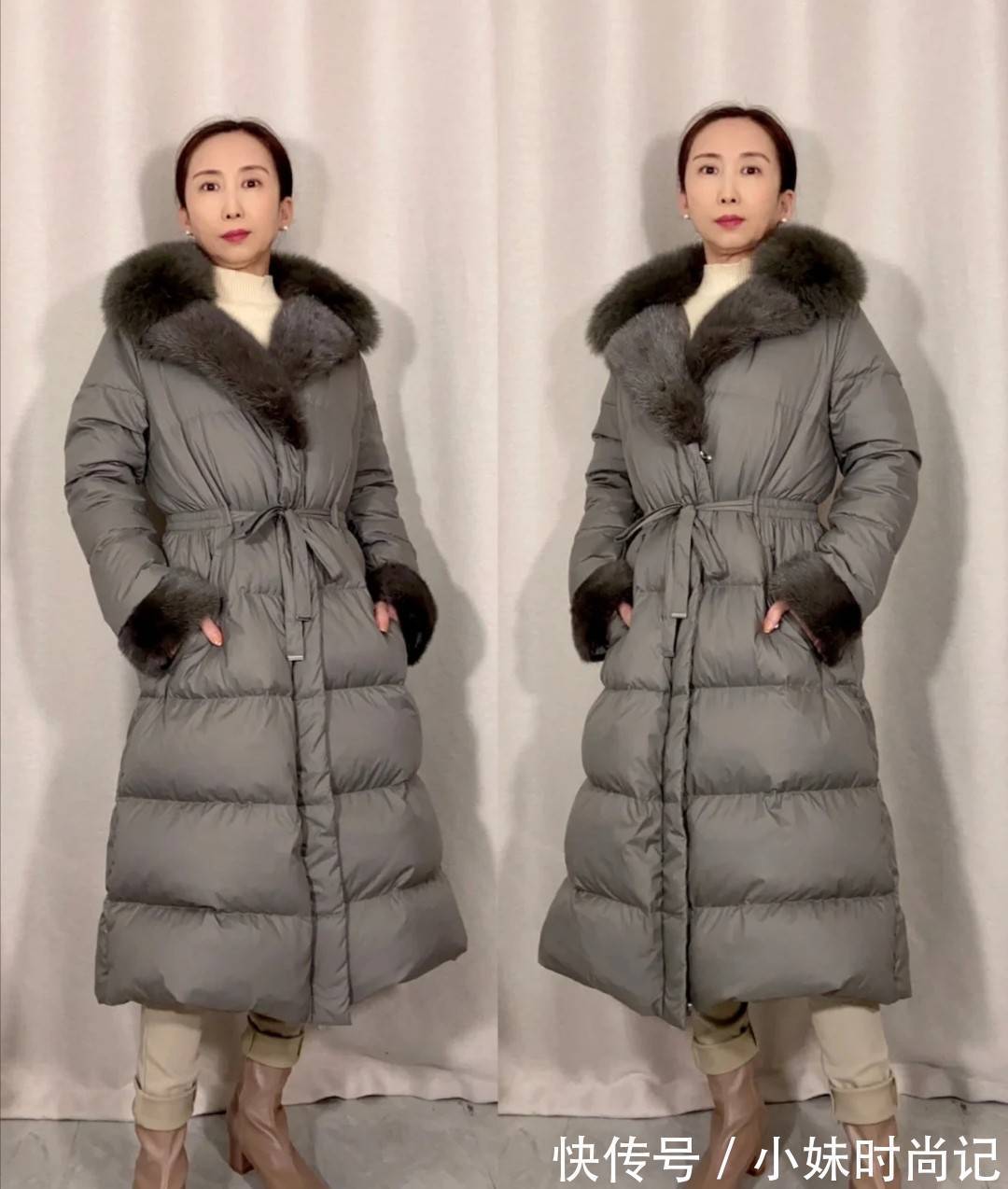 色系 50多岁的女人这样打扮,看着真有气质!穿这3种外套保暖时尚