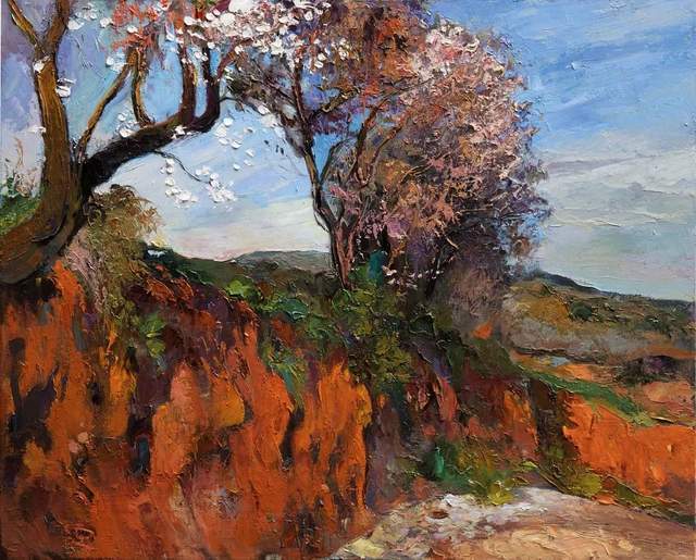 向日葵|西班牙画家维拉诺瓦 调色刀下的笔触,色彩俱佳!