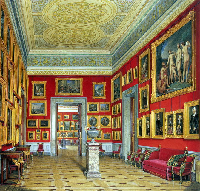 艺术家@俄罗斯水彩画家Edward Petrovich Hau:宫殿绘画艺术