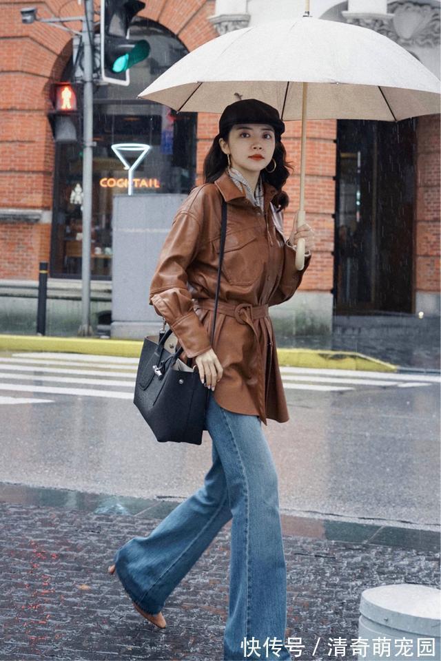 大衣 今秋不流行卫衣配牛仔裤了,像三木这样搭,才是真的美有气质