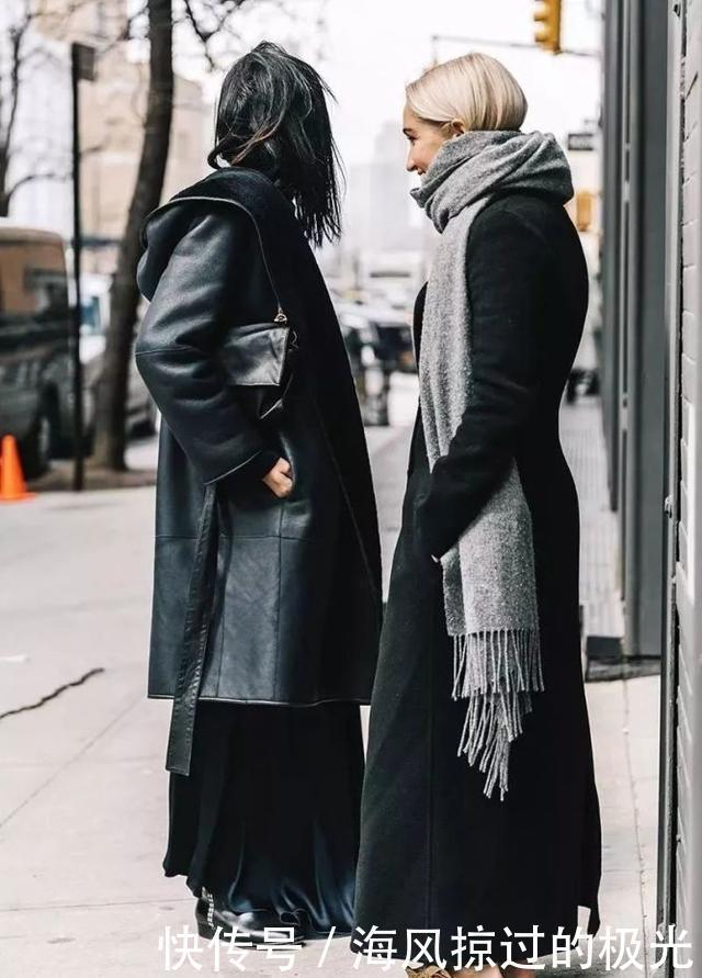 外套|外套穿搭经典的黑色外套,秋冬怎么穿才能气质不沉闷!