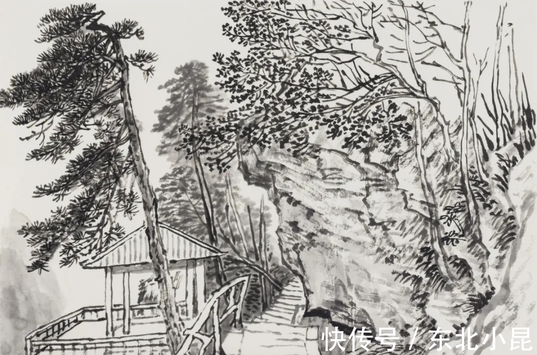 黄山#画山画水,山水画家王学辉黄山最新写生