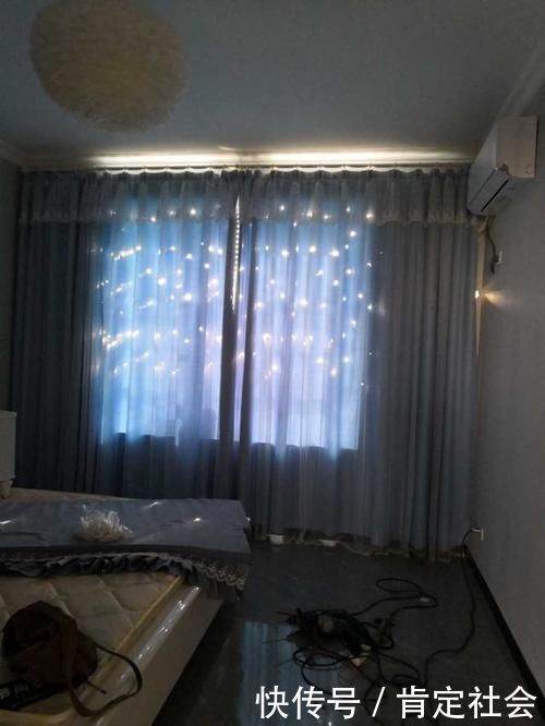 卧室|126平新房只花13万全部搞定，进门鞋柜给满分，卧室星星帘最美