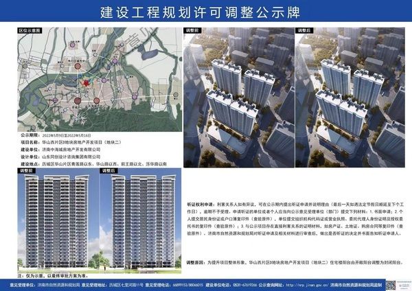 规划许可|华山西片区D地块建设工程规划许可调整公示 !