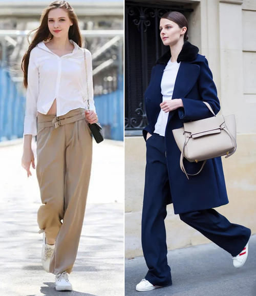 穿阔腿裤别老是配高跟鞋，搭配这4种鞋子也超好看，舒适又显高