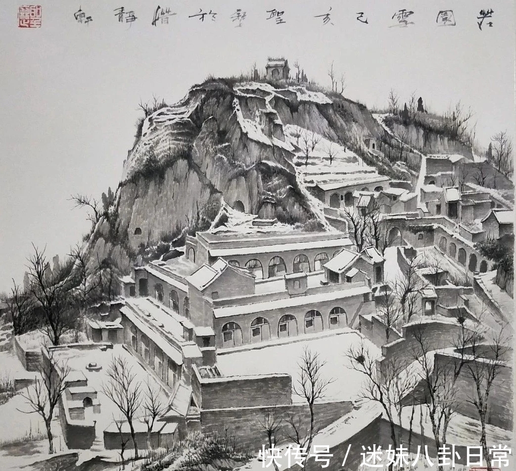 画家!一位青年画家的山水画很写实,有韵有境,不输西方风景画!