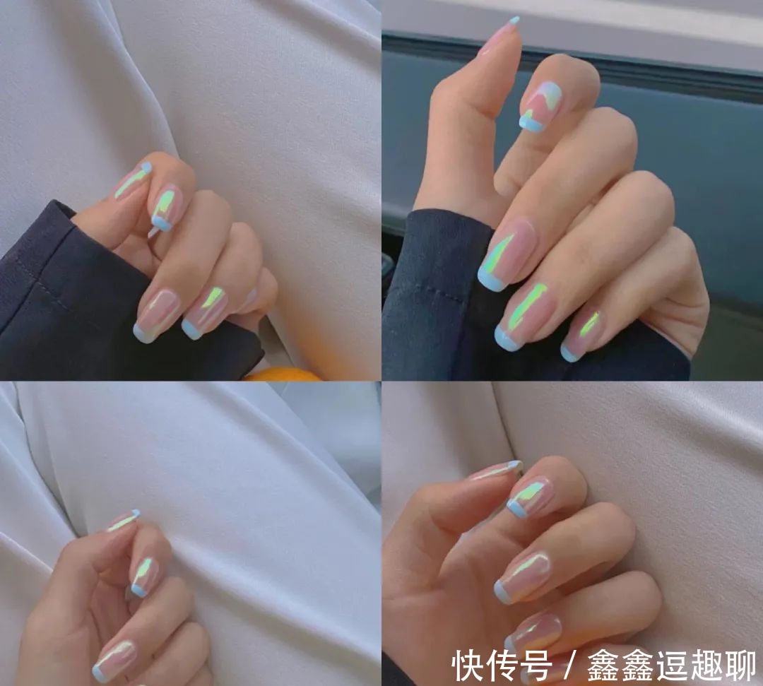 现实中美炸的极光美甲,梦幻炫彩,仙掉眉毛很上头!