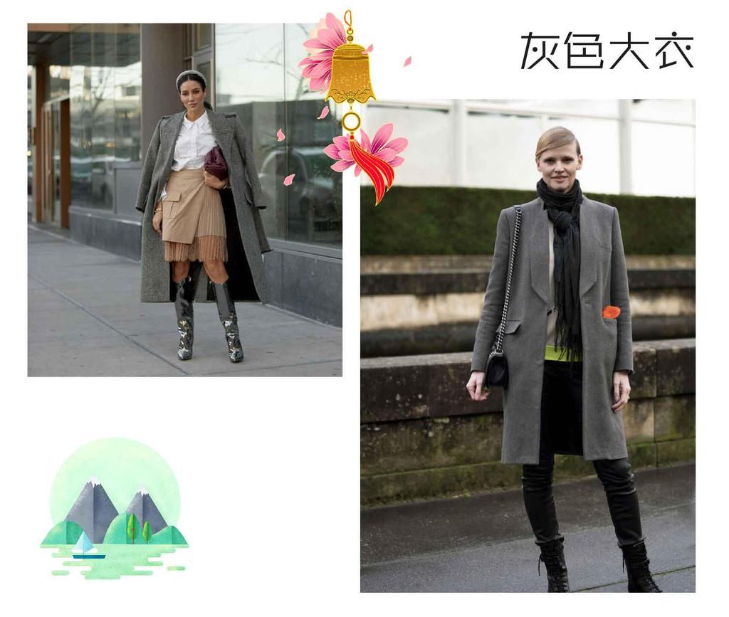 买大衣就要挑“经典色”！灰色大衣高级有气质，穿几年也不过时