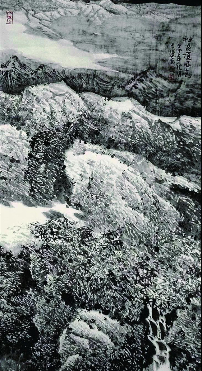 山水画#艺术鉴赏网:著名画家鞠太运笔下的“神农溪之源”