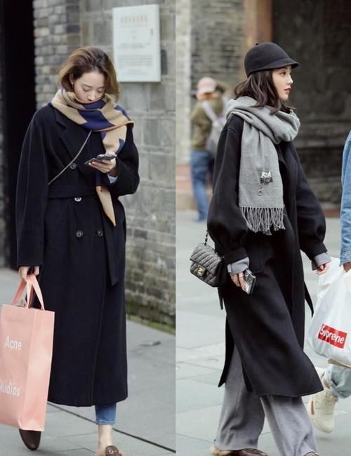 讲真，穿大衣就服街拍达人！她们的“大衣穿搭”，时髦高级又好看