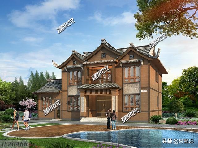 洗手间|面宽12米的中式别墅,百年不过时,建一栋全村人都羡慕