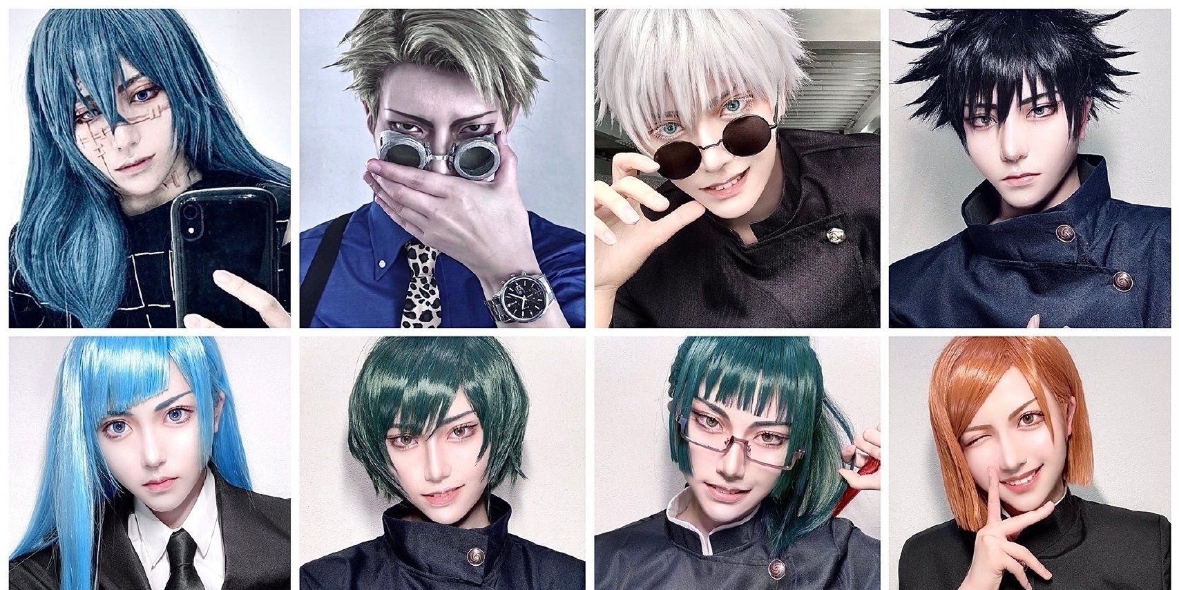 大神|一人COS九角,《咒术回战》全员角色,这位大神通通COS完美