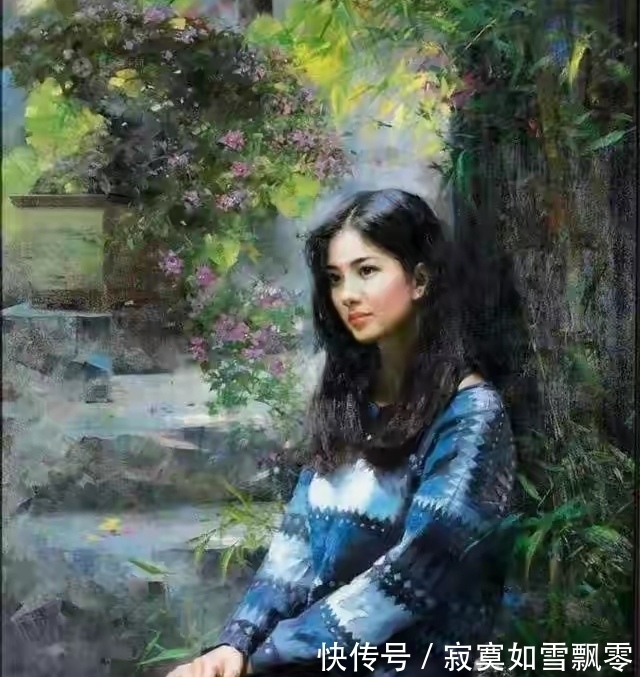岭南画派#他的画笔,画出了东方女子的绝代风华