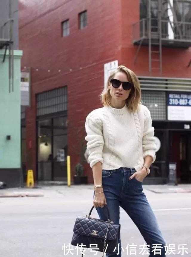 毛衣|最近火了一种“保暖穿法”,叫“毛衣+高腰裤”,显高显瘦又时髦