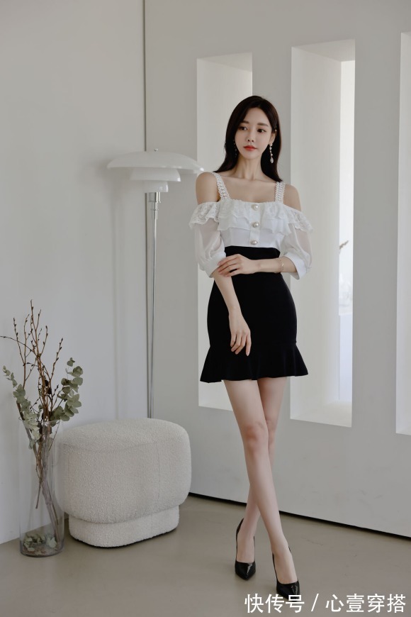 时尚搭配|女神孙允珠的时尚搭配:爱丽丝漫雪童话北欧叠花吊带裙