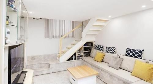 老公|老公坚持把客厅“下沉”45cm,完工太惊喜,沙发都不用买了