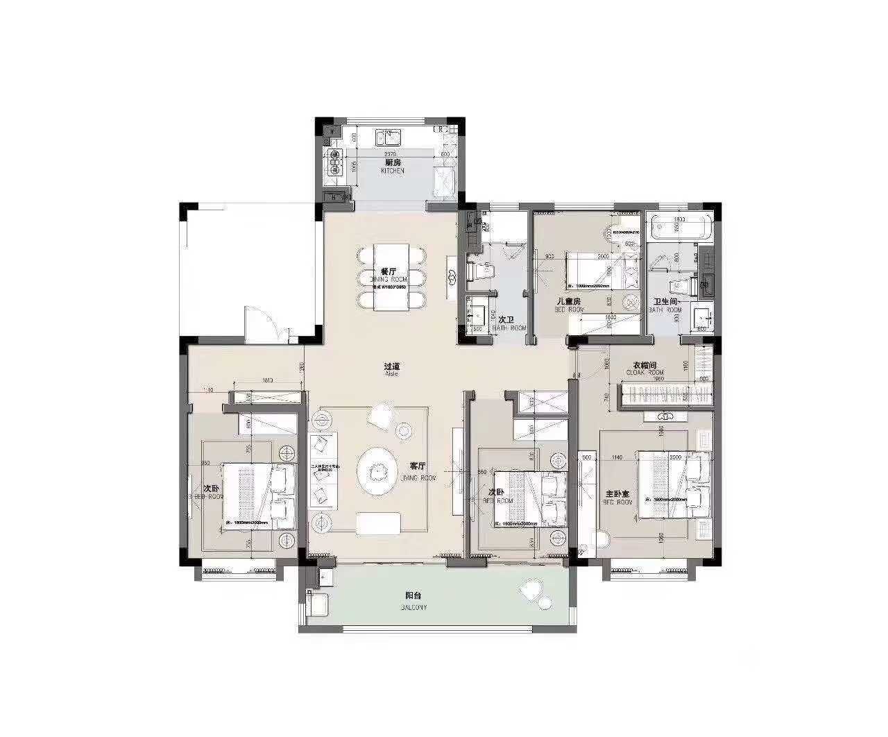 采光感|120平简约风四居室,描绘出最丰富动人的空间效果