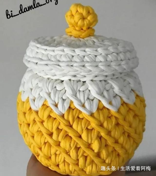 布条这样钩织，快速变收纳筐，放家里不好用吗DIY编织附教程