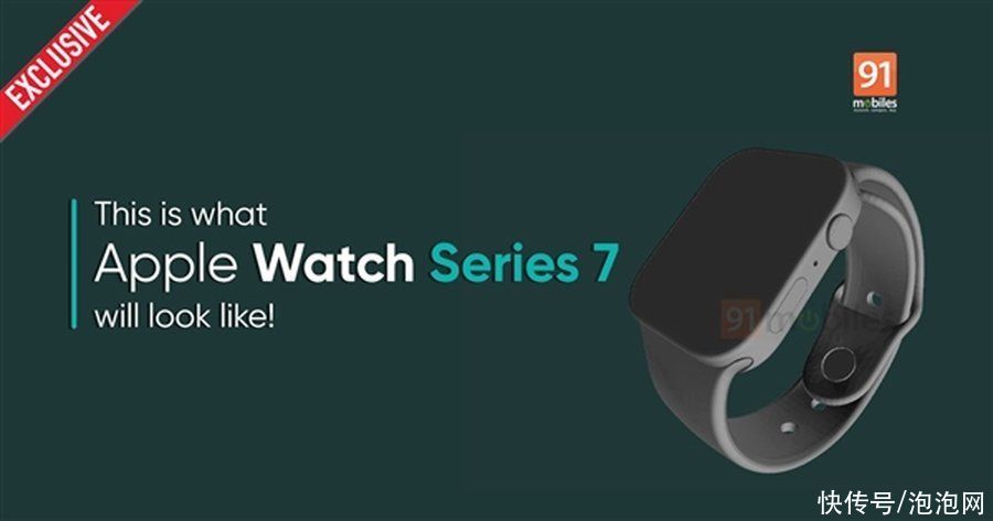 series 7|苹果Apple Watch Series 7渲染图曝光