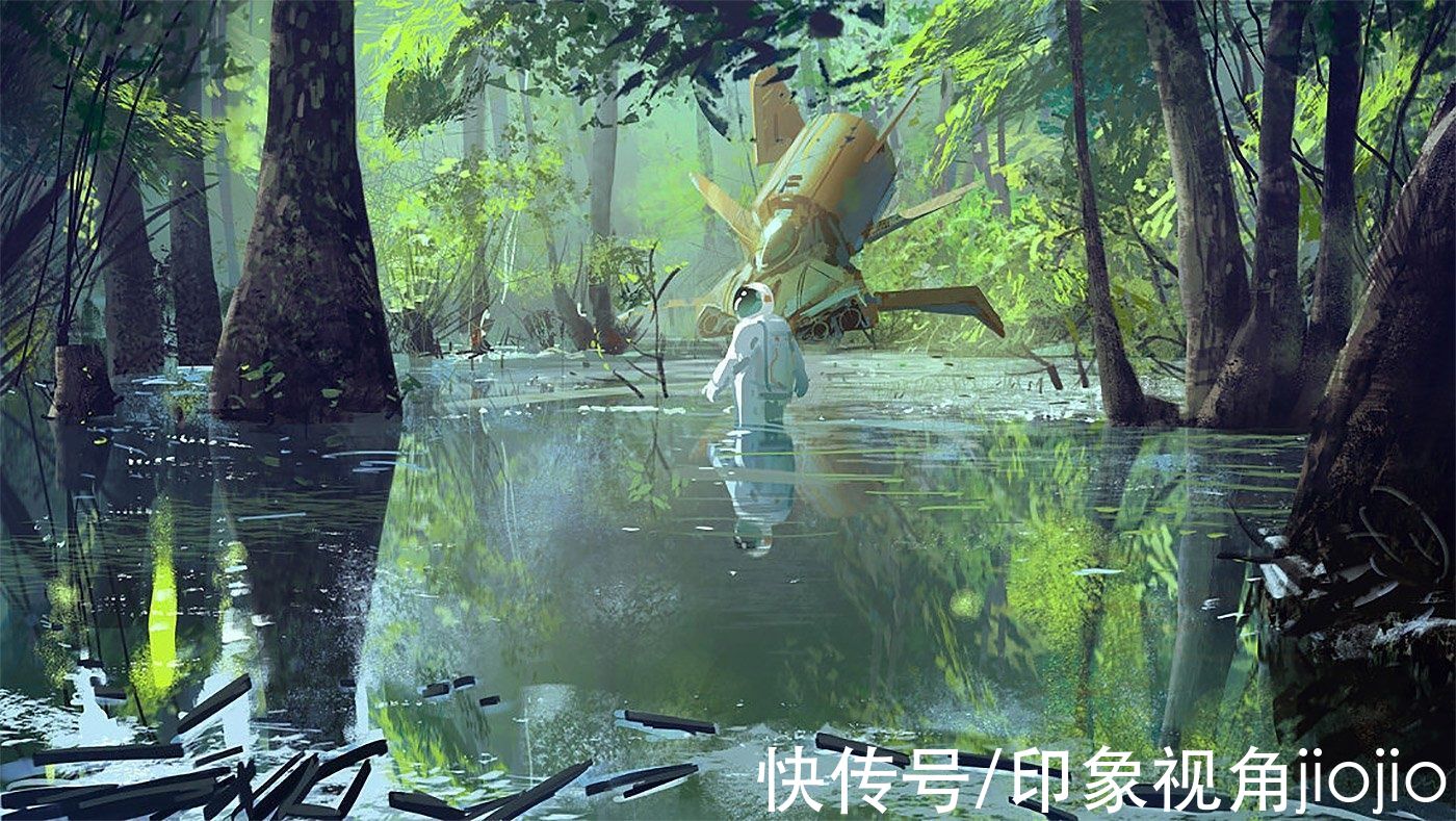 jiojio$粗犷笔触的CG插画艺术，每一幅画都很有故事感，色感超强