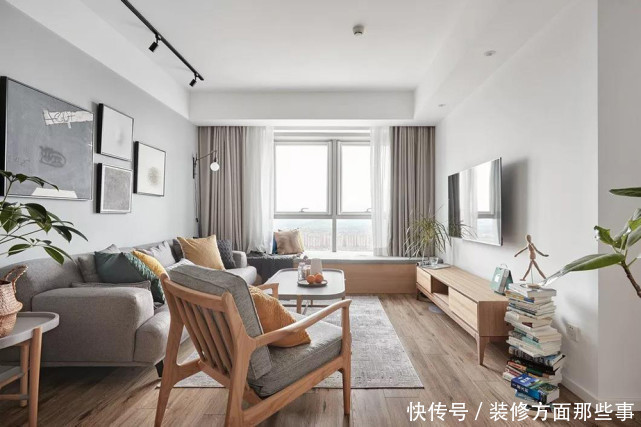 装修|98㎡北欧风装修，餐边柜底部悬空，大大提高了收纳功能