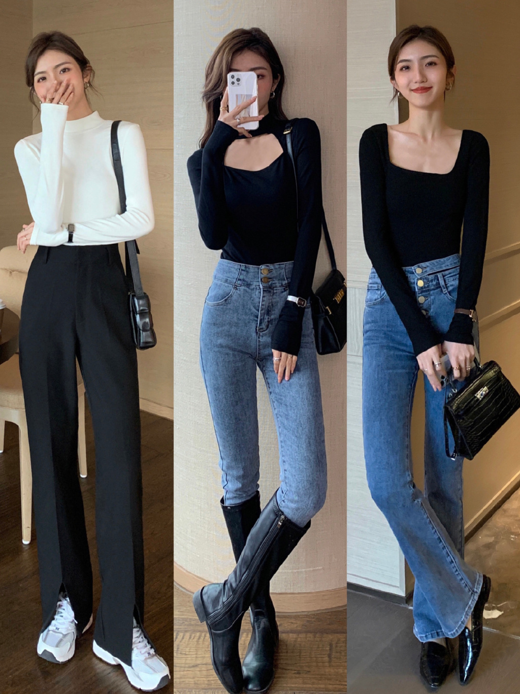 早春打底衫穿搭分享,简约低调又有新意,基础款轻松穿出高级感