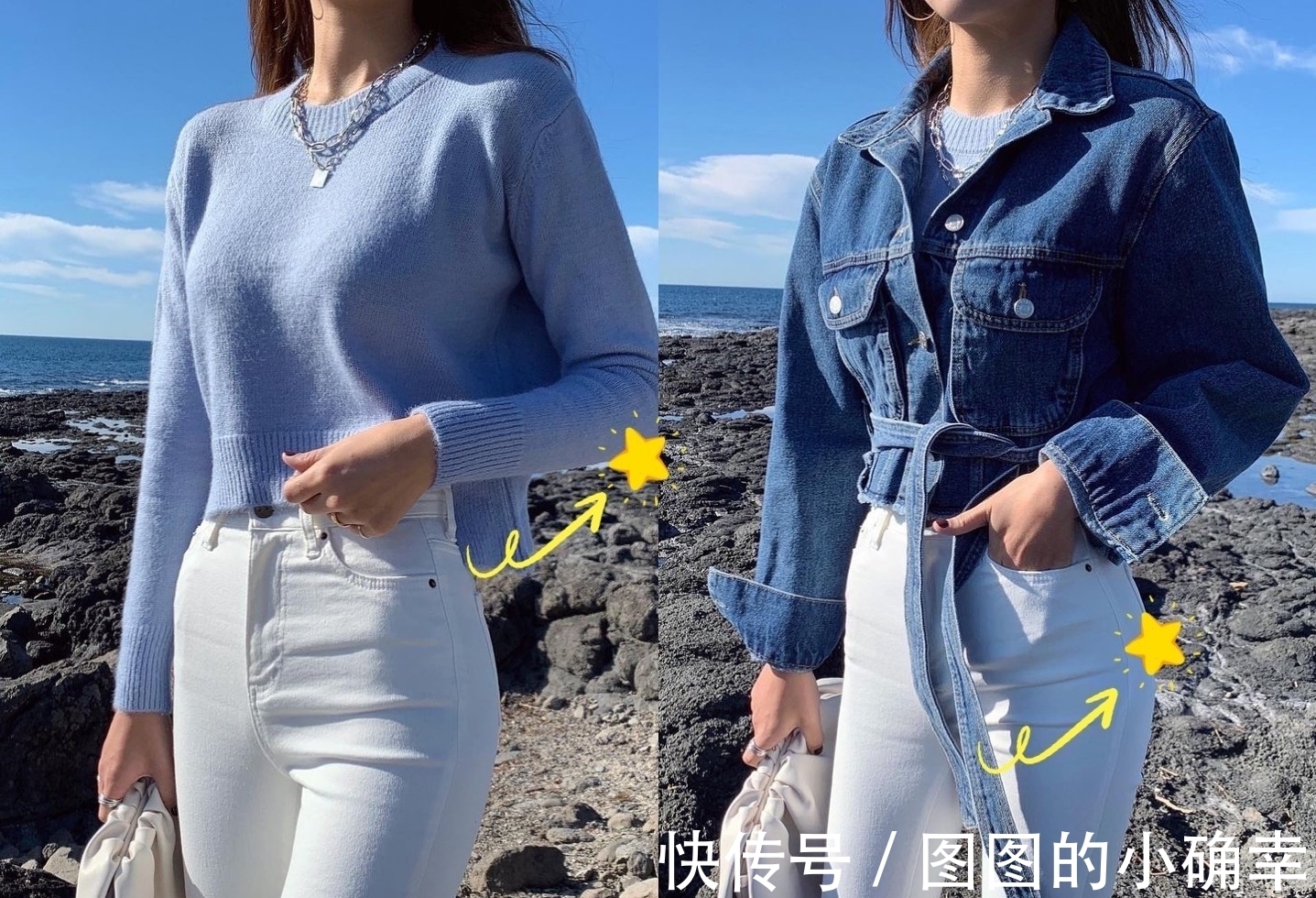 牛仔外套 早春外套不用买太多,有这“3件”就够了,搭配毛衣穿时髦又高级