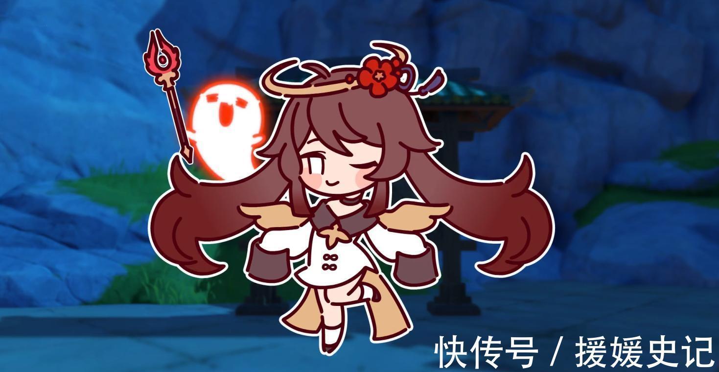 kkomd原神胡桃超萌换装动画出现,偷拿派蒙的行头,还玩梗鱿鱼游戏