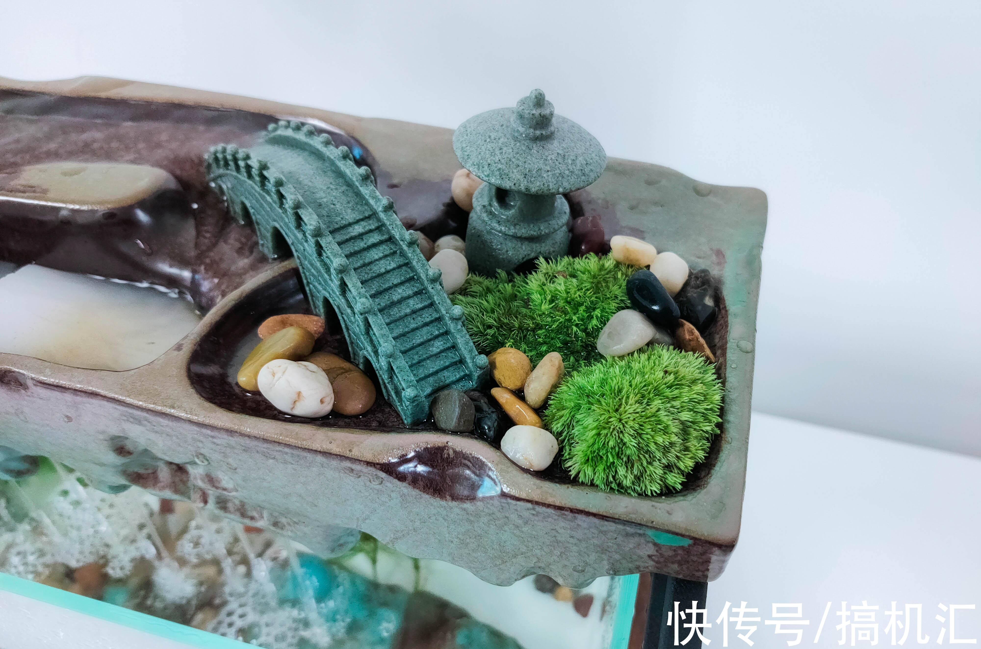 天空之城+流水造型,MOMOYOO水光山色鱼缸体验:萌新养鱼记
