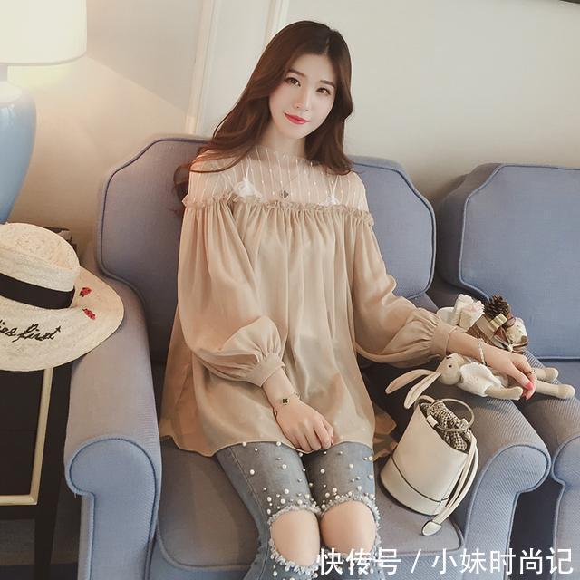 灯笼袖 美女,我觉得你穿雪纺衫特别有气质