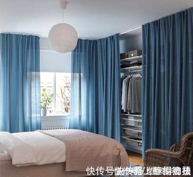 衣柜门|一个窗帘能搞定的事,干嘛还得装衣柜门,加个弧形轨道,不占1㎡