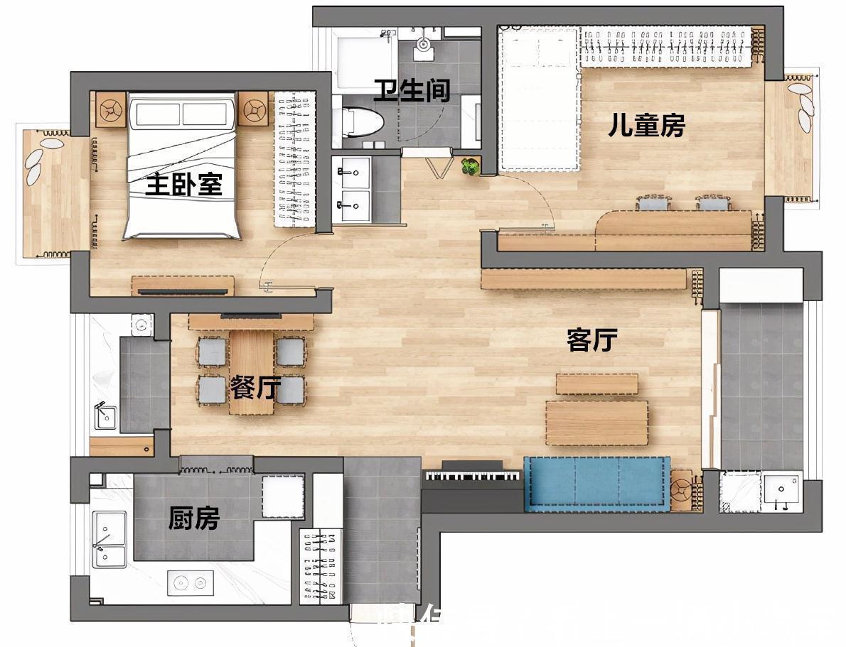 玄关柜|去客厅化有多爽?摒弃电视墙打造整面书柜,双胞胎女儿房也是亮点