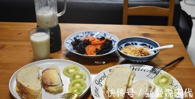 火腿片|两口子的6天早餐,做法简单又好吃,吃得舒服,自律的生活很美好