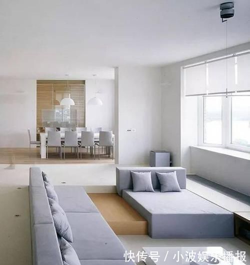 沙发|老公坚持把客厅“下沉”45cm,完工太惊喜,沙发都不用买了