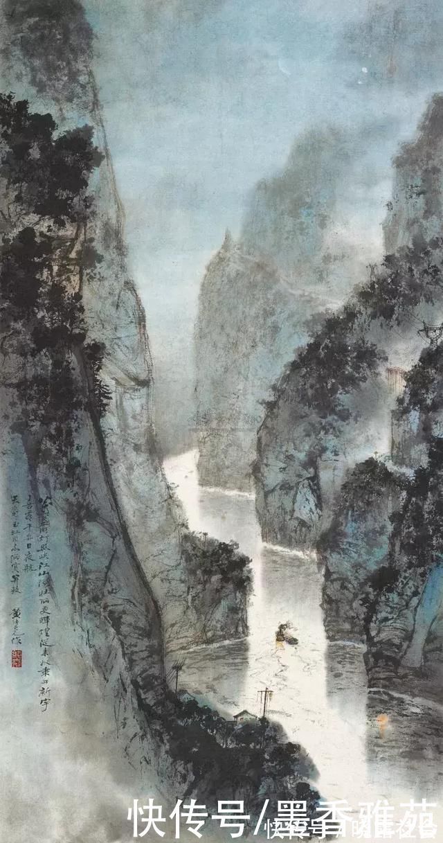 山水画$当代国画大师黄纯尧精品山水画作品欣赏