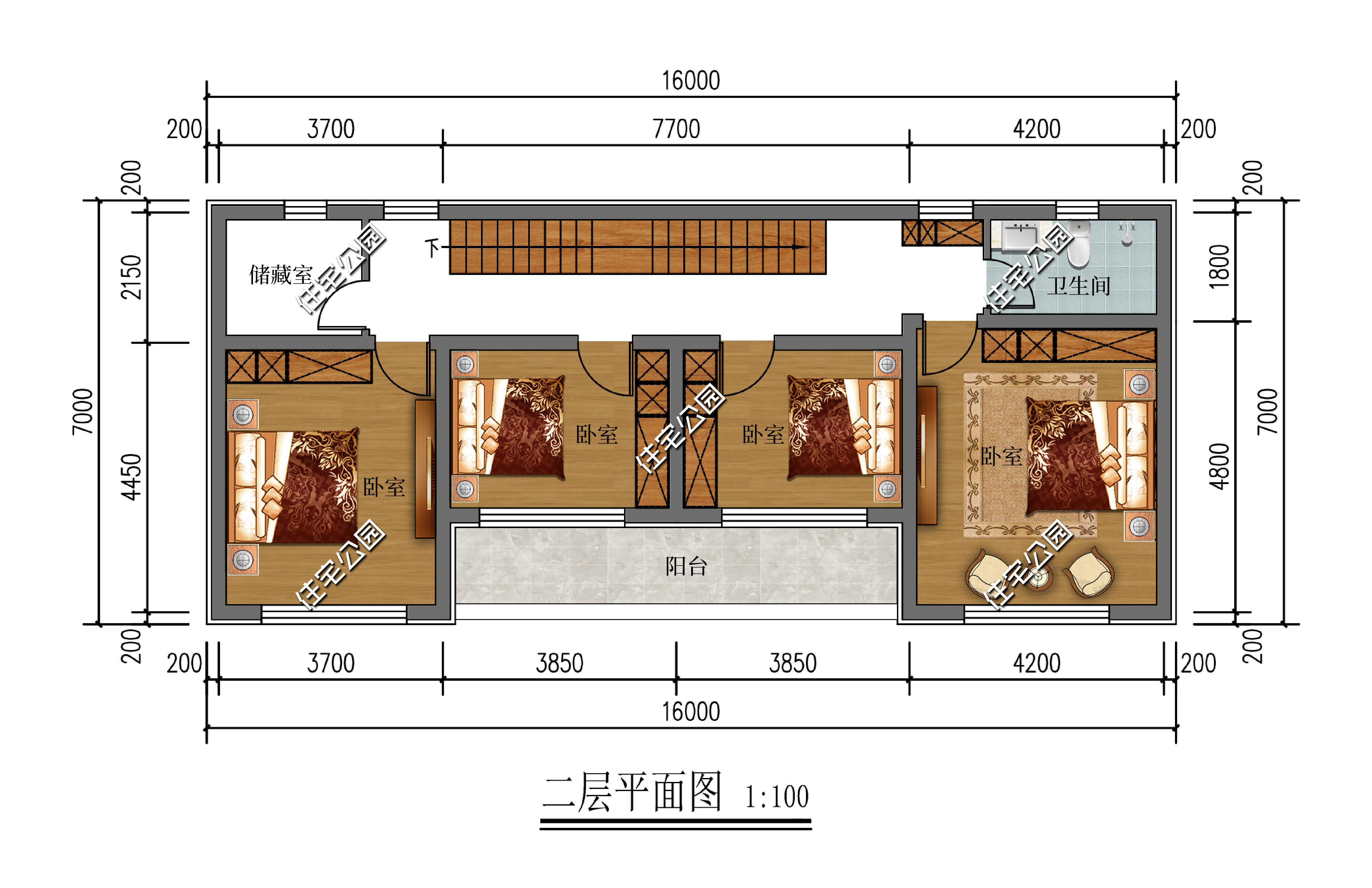 小知识|15×6米小进深别墅，东西无窗、卧室均朝南设计